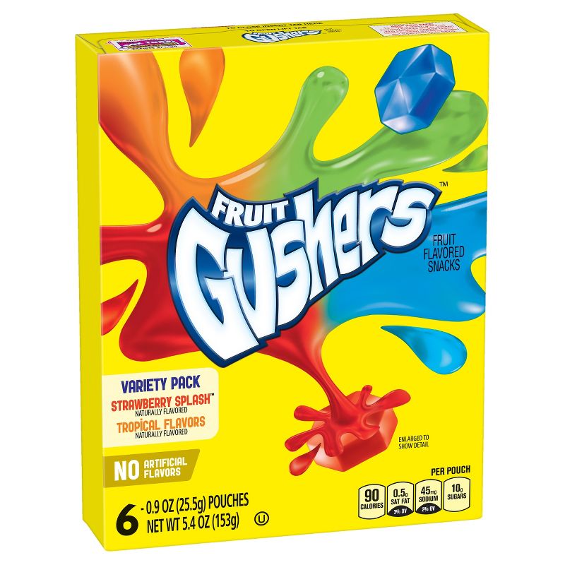Betty Crocker Fruit Gushers Variety Pack Fruit Flavored Snacks - 6ct