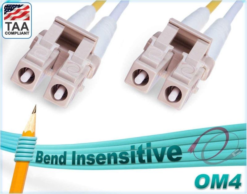 Fiber Optic Cable LC-LC 9/125 Duplex Single-Mode Fiber Cable Yellow 5 meters