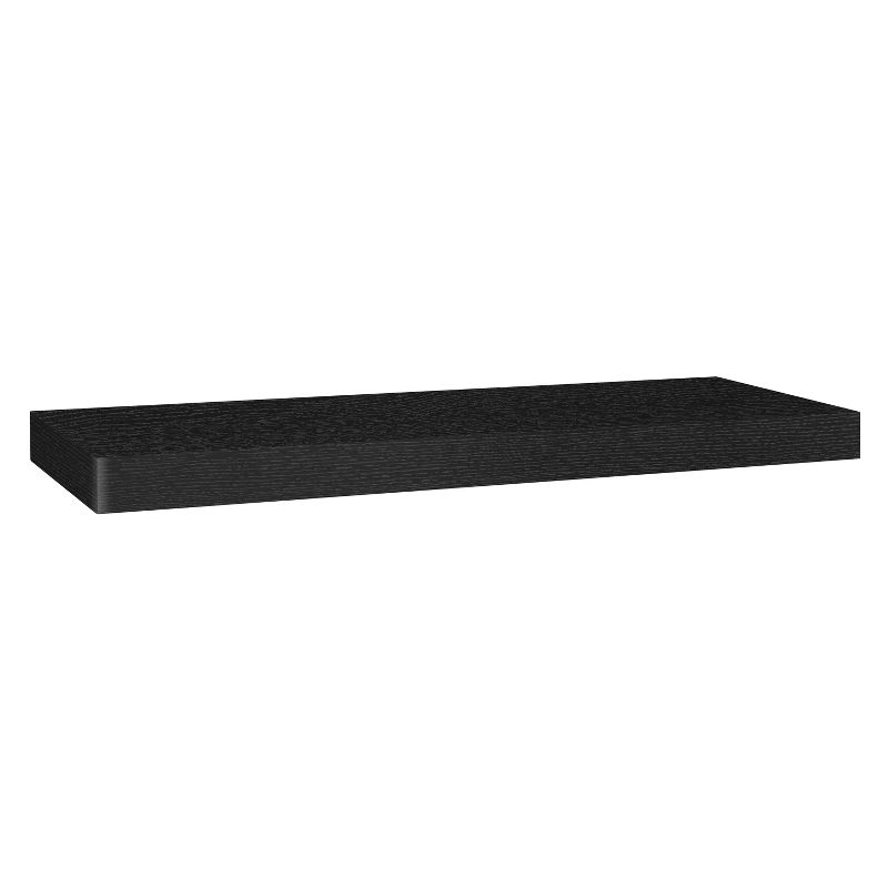 Way Basics 36" Eco Wall Shelf Floating Shelf Black