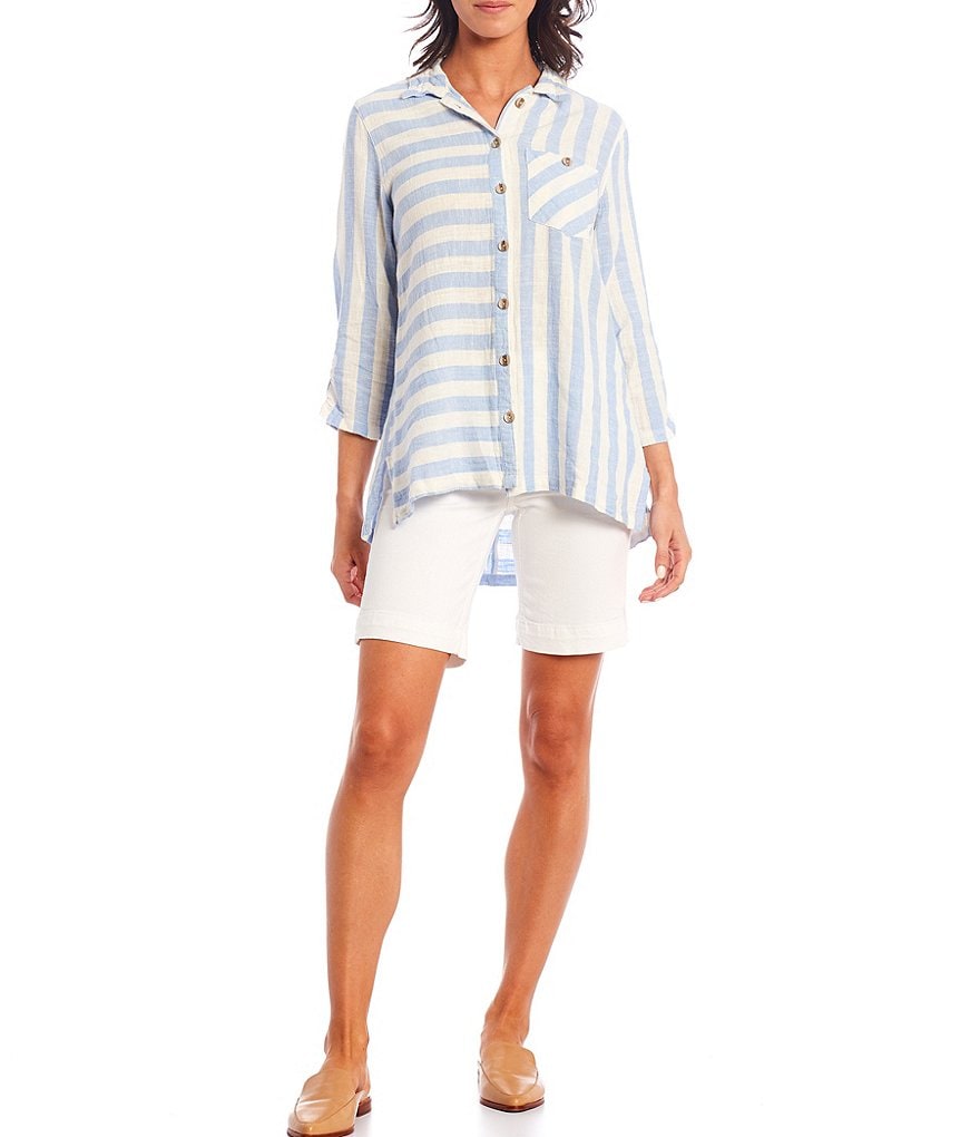 JEN7 by 7 for All Mankind High Rise Bermuda Pocketed Shorts