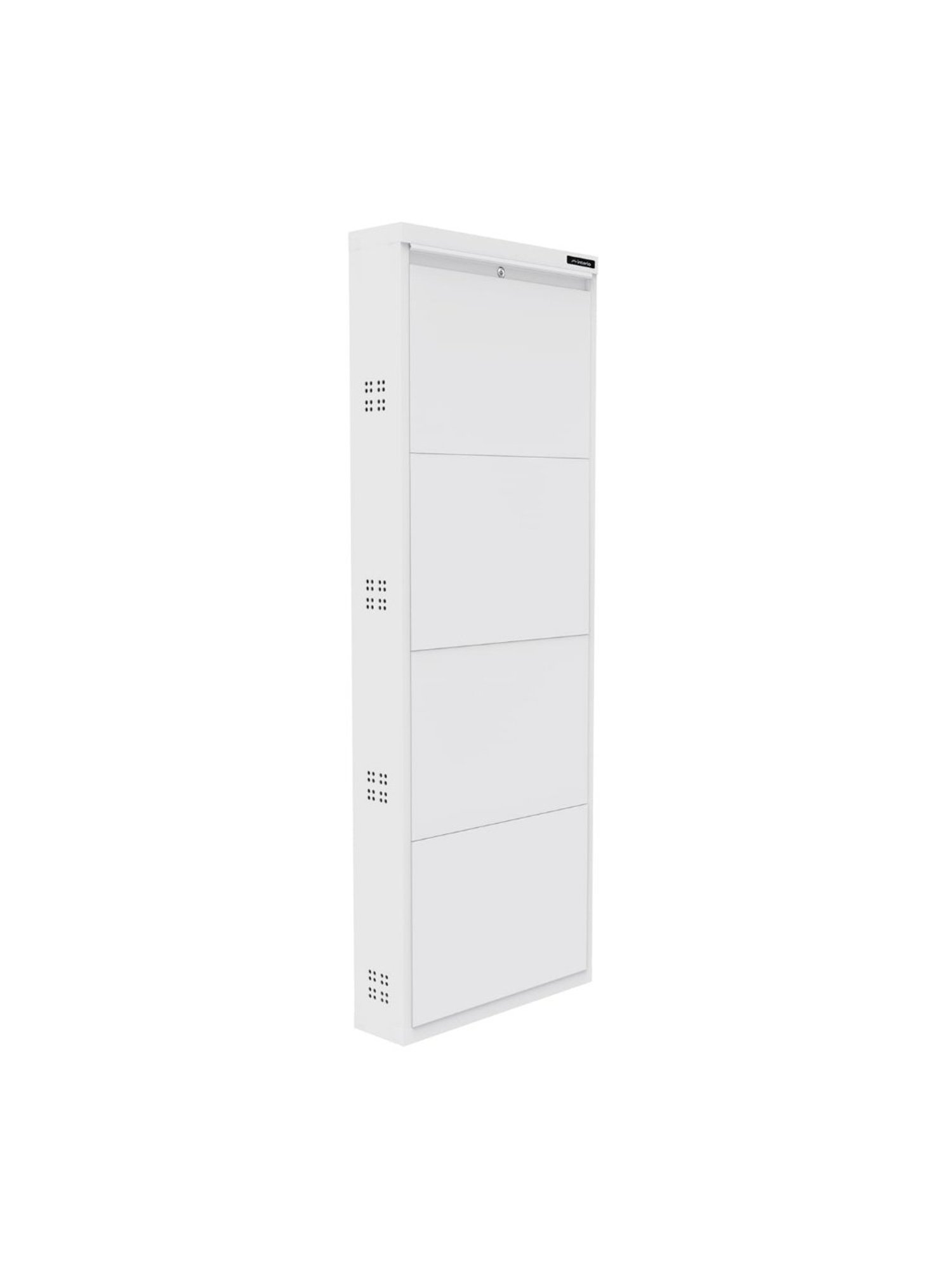 Delite Kom Metal Shoe Rack - 24" 10 Shelf, Double Decker, Ivory, PowderCoat, Wall Mount, DIY