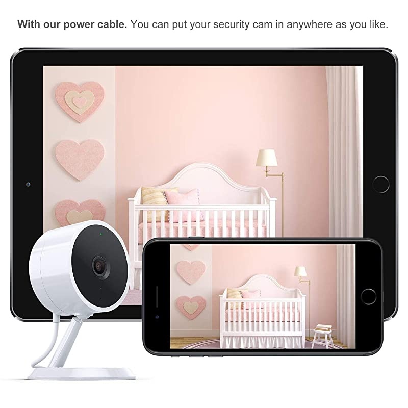 Power Extension Cable for Wyze Cam PanWyzeCamKasa CamYI Dome Home CameraFurbo DogNest CamOculus GoDurable Charging and Data Sync Cord for Home Security Camera