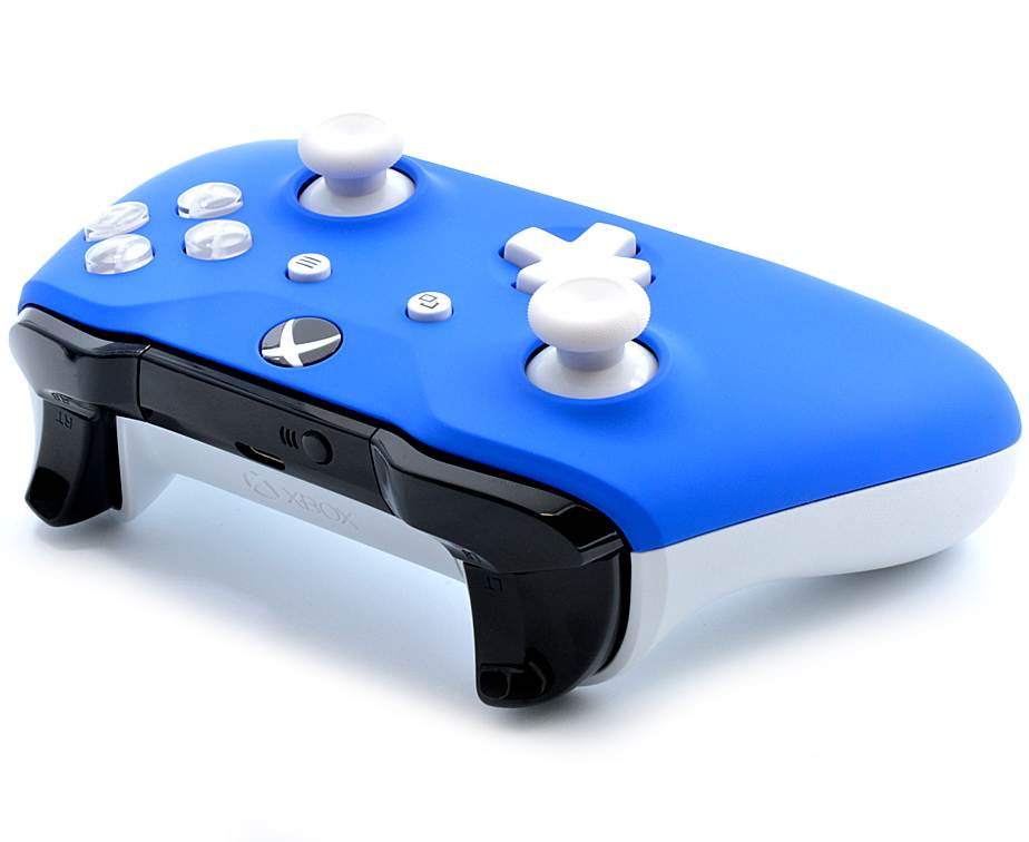 "Soft Touch Photon Blue" Xbox One S UN-MODDED Custom Controller Unique Design (with 3.5 jack)