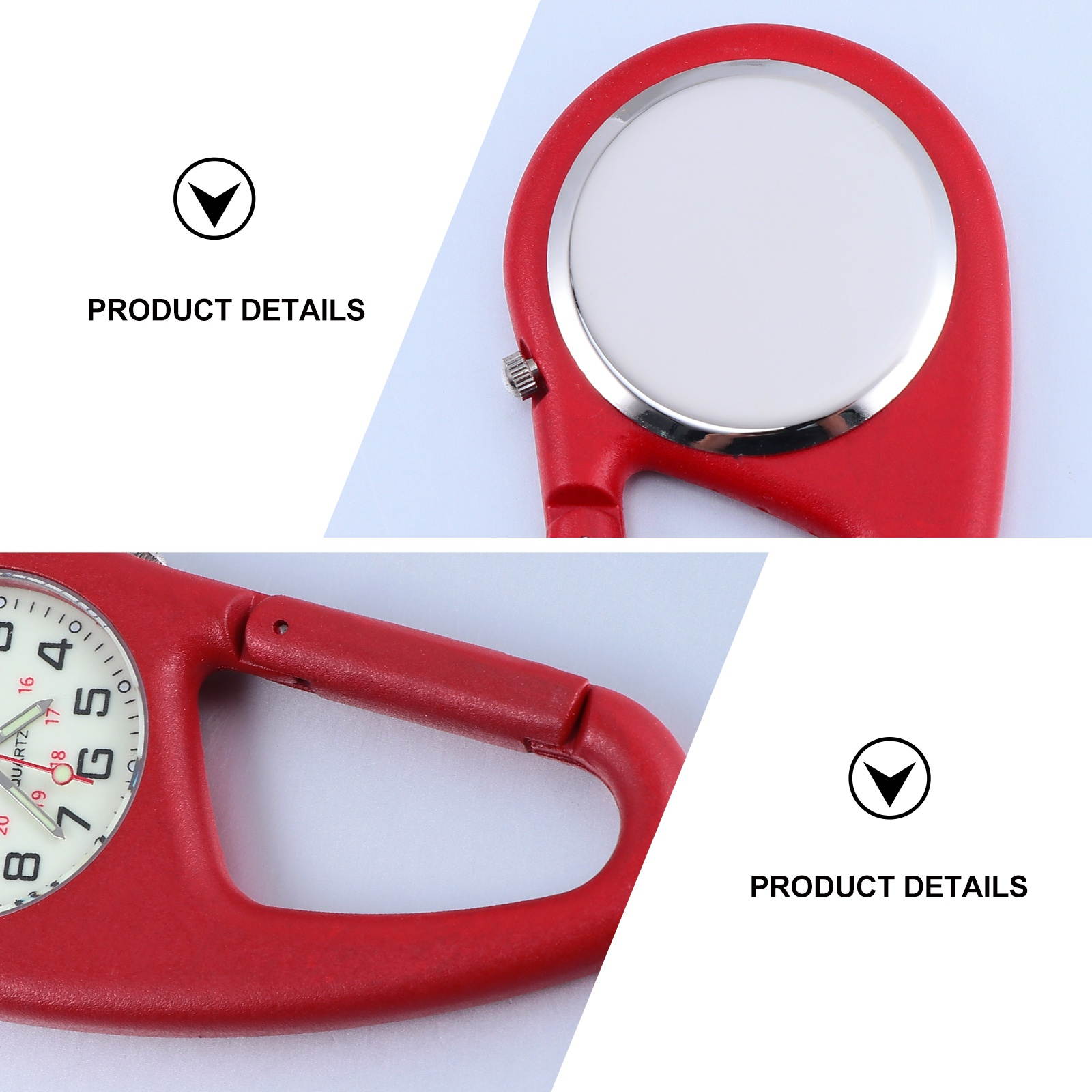 2pcs Fob Watch Outdoor Climbing Watch Fluorescent Watch Backpack Watch