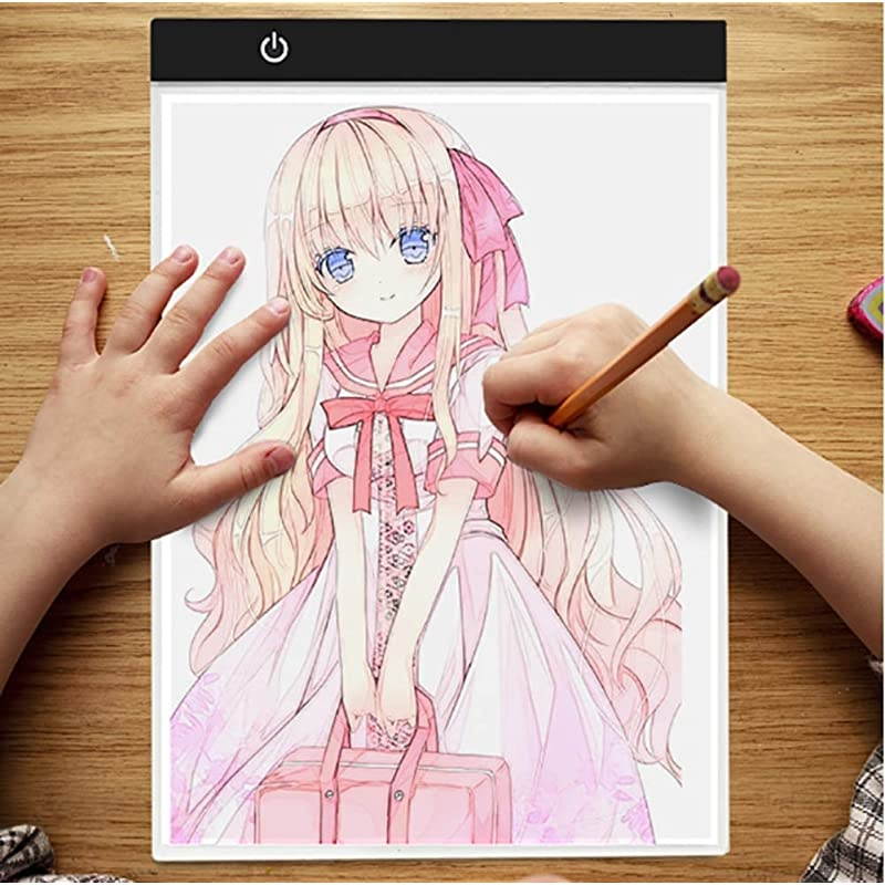 LED Light Box Tracer Board USB Power Cable Dimmable Brightness Portable LED Artcraft Tracing Ultra-Thin Light Pad Light Table Copy Board for Artists Drawing Sketching Comic Stencilling Tatoo
