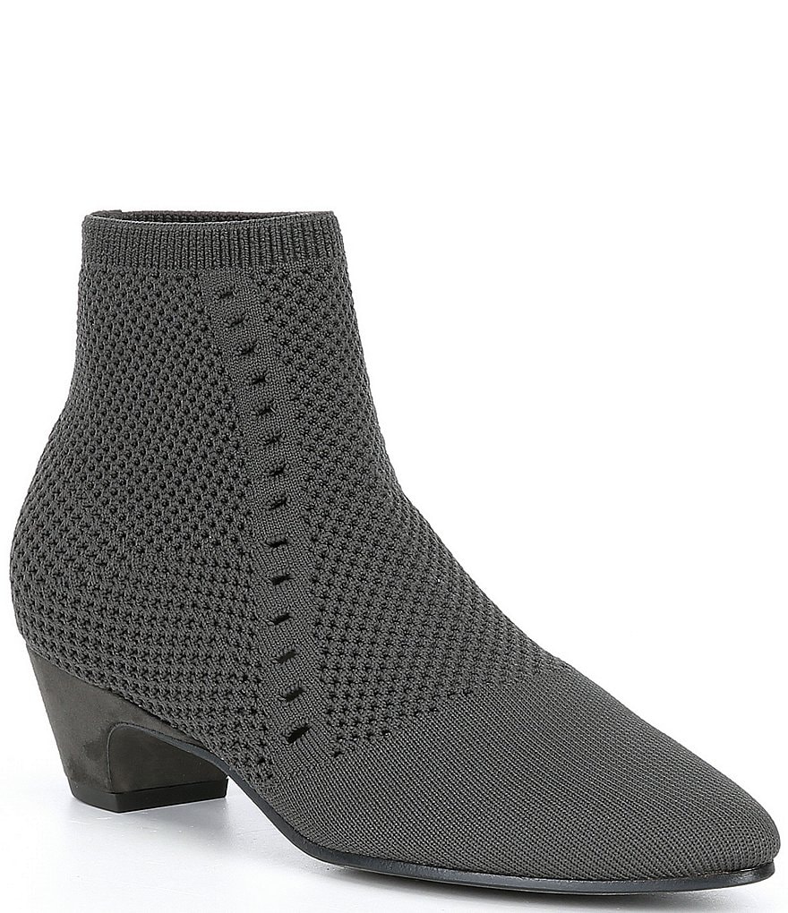 Eileen Fisher Purl Stretch Block Heel Sock Booties