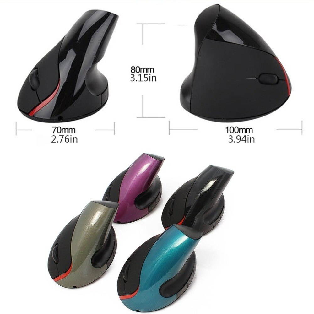 Wireless / Wired Vertical Mouse Wrist Rest Superior Ergonomic Design Mice Optical USB Mouse For Gaming Computer PC Laptop