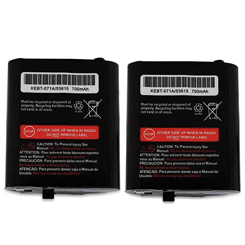 700mAh Two-Way Radio Rechargeable Battery for Motorola 53615 m53615 KEBT-071-A KEBT-071-B KEBT-071-C KEBT-071-D Talkabout 5950 T4800 T4900 T5000 T5800 T9500R (2 Pack)