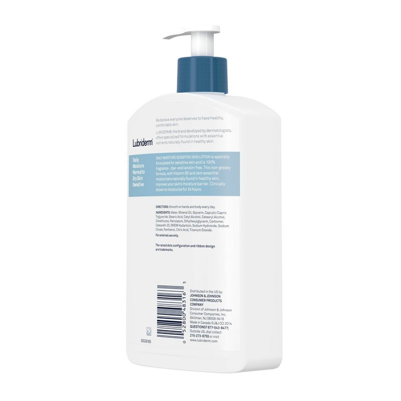 Unscented Lubriderm Daily Moisture Body Lotion for Sensitive Skin - 16 fl oz