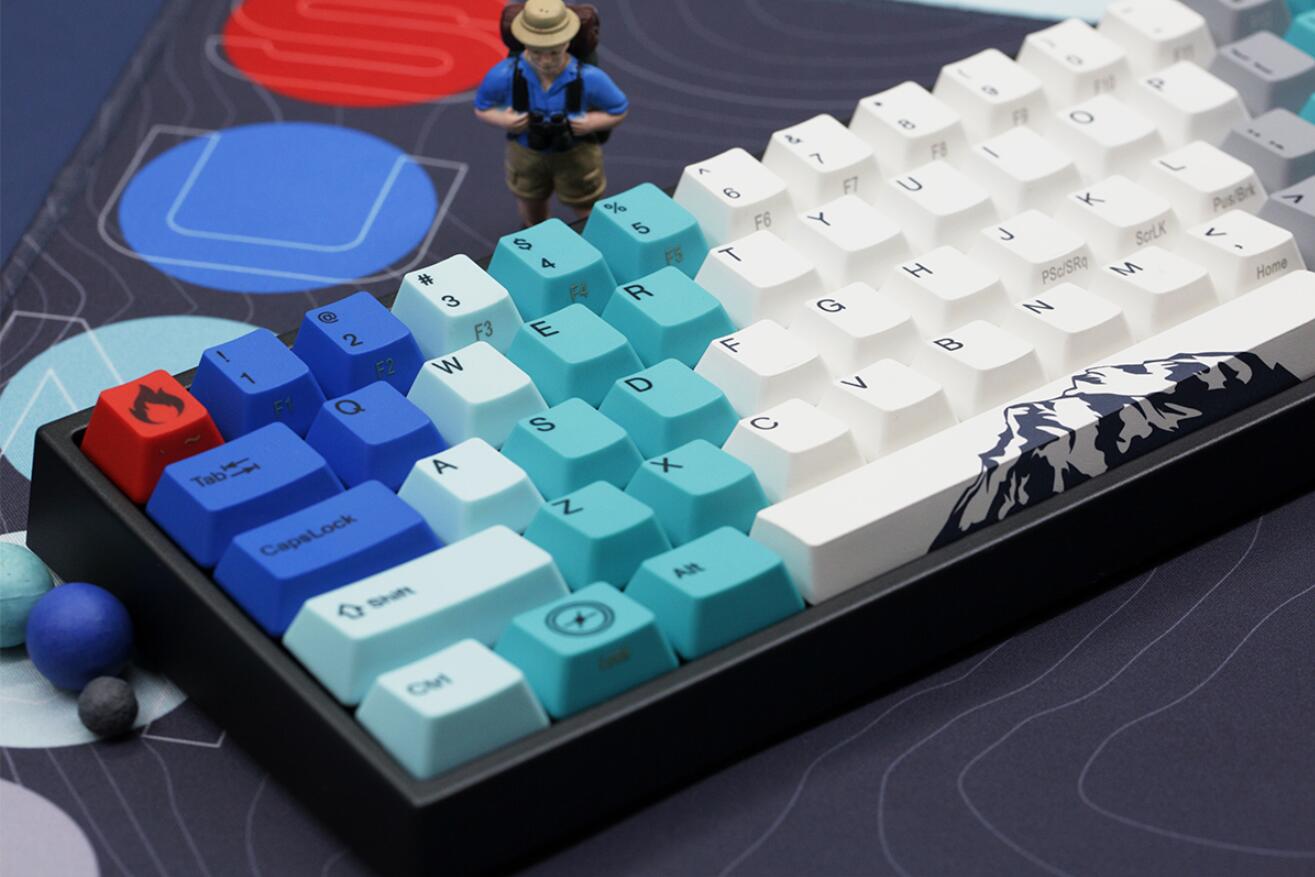 2, 60% Wired/Wireless Mechanical Keyboard (Kailh Box Brown Switch/White Case) - Full Keys Programmable - True RGB Backlit - Tap Arrow Keys - Double Shot PBT Keycaps - NKRO - 1900mAh Battery