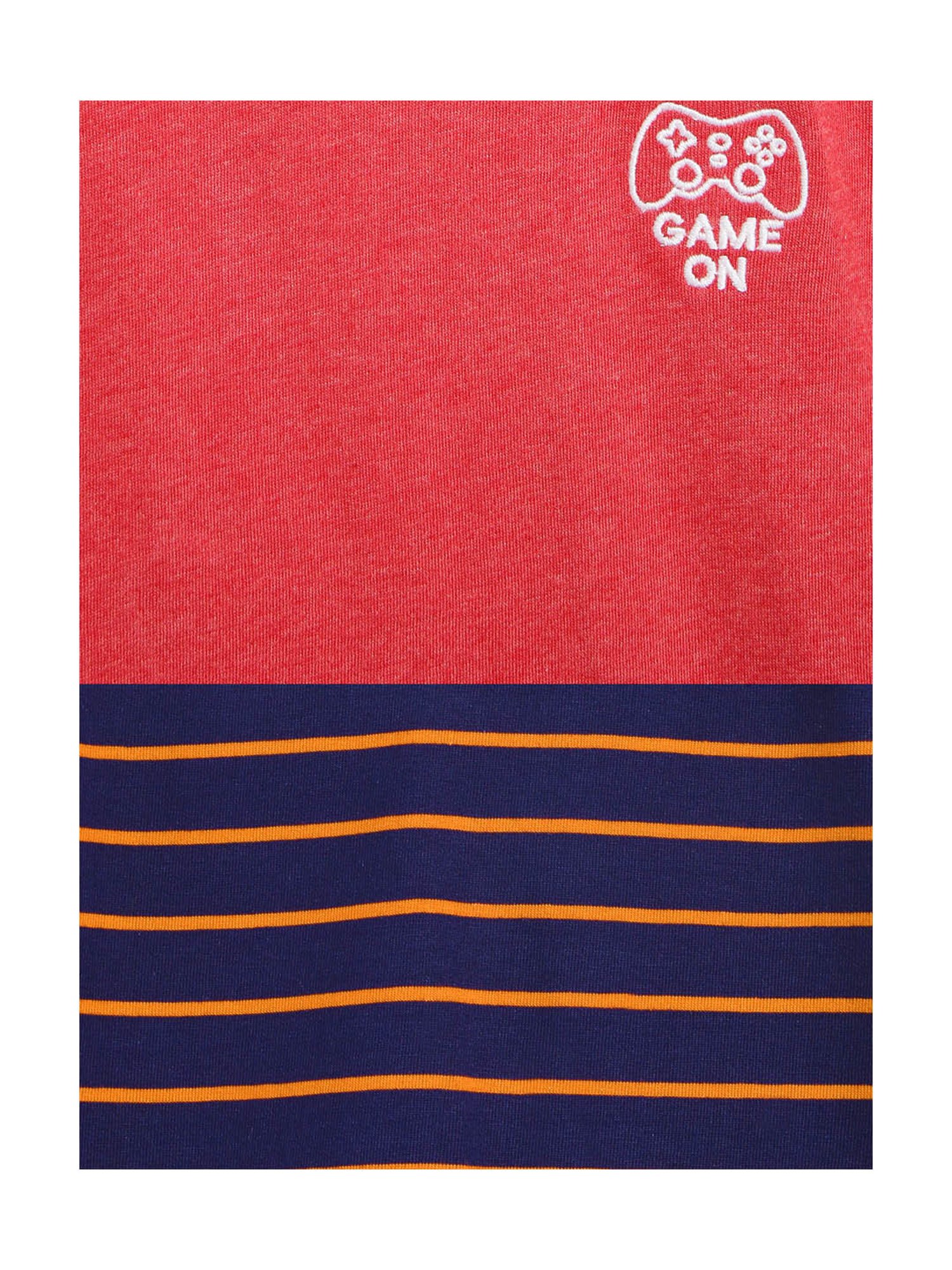 Campana Kids Coral & Navy Striped T-Shirt (Pack Of 2)