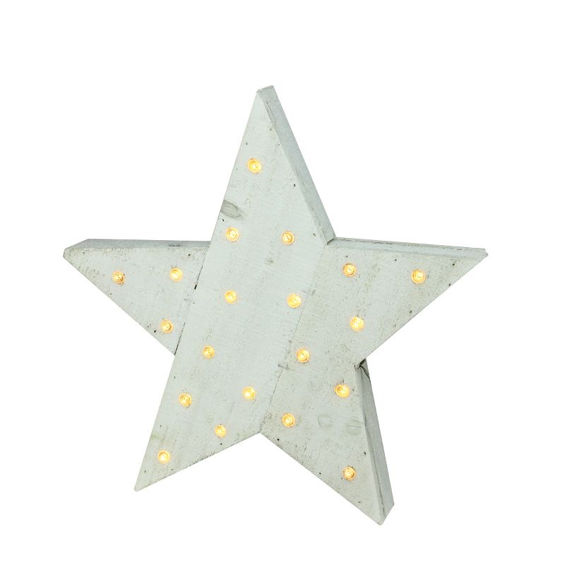 Kaemingk 15.5" Blue LED Lighted Country Rustic Star Christmas Decor