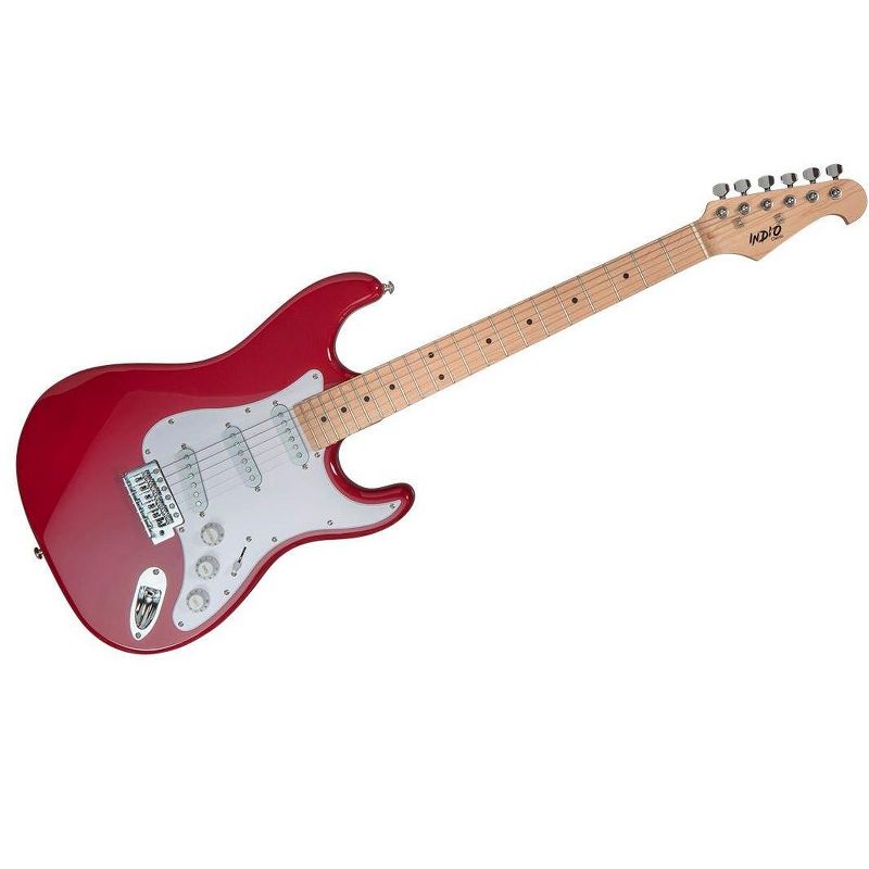 Monoprice Indio Cali Classic Electric Guitar - Wine Red, With Gig Bag