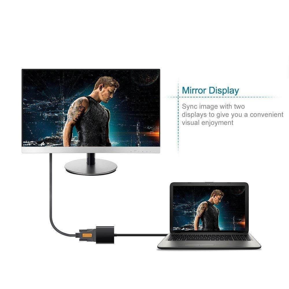 Wanmingtek USB 3.0/2.0 to VGA Adapter, High Speed USB to VGA Adapter PC Laptop Full HD External Video Card Multi-Display Video Converter for Win 7/8/10, NO Need CD Driver (Blue)