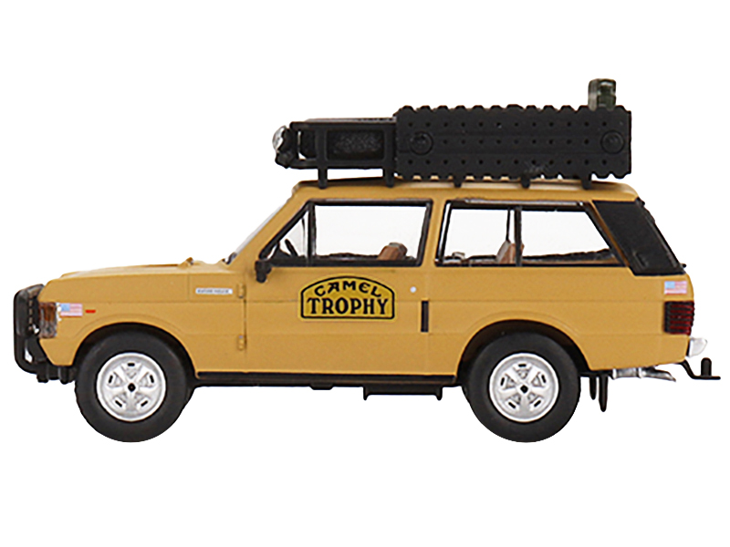 1985 Land Rover Defender 110 County Station Wagon Russet Brown with White Top Limited Edition to 1800 pieces Worldwide 1/64 Diecast Model Car by Mini GT