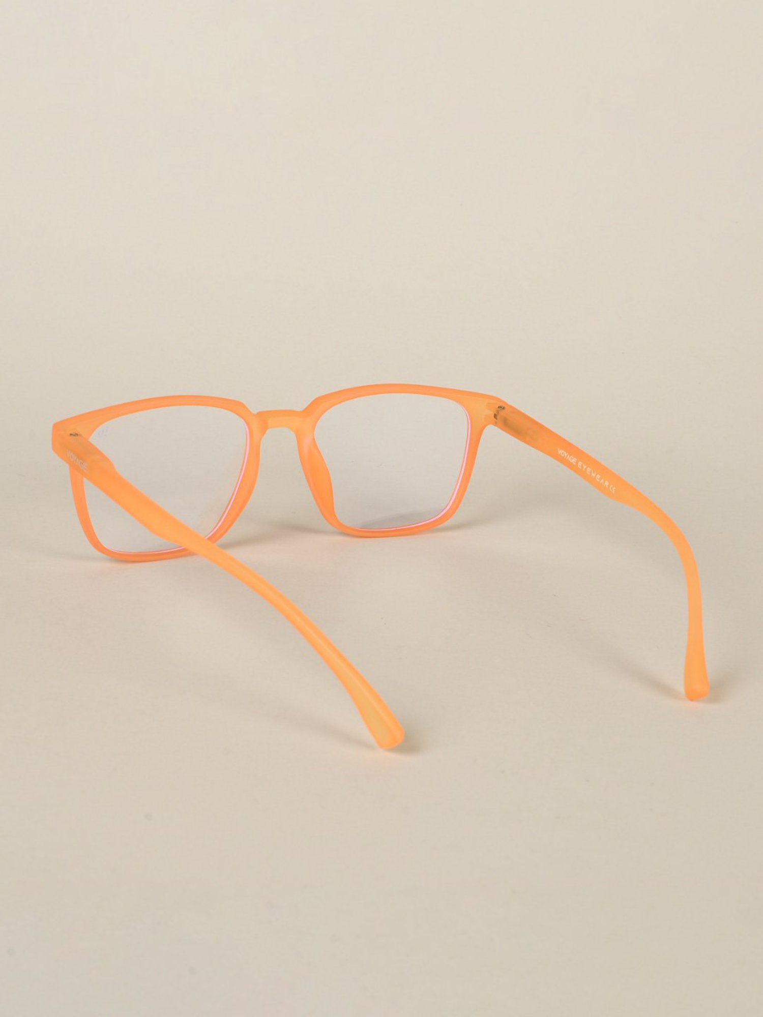 Voyage Orange Square Unisex Sunglasses