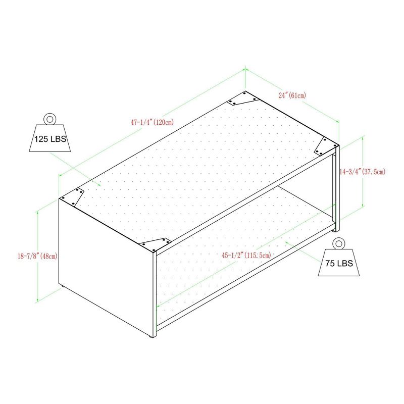 48" Steel Plate and Wood Coffee Table - Saracina Home