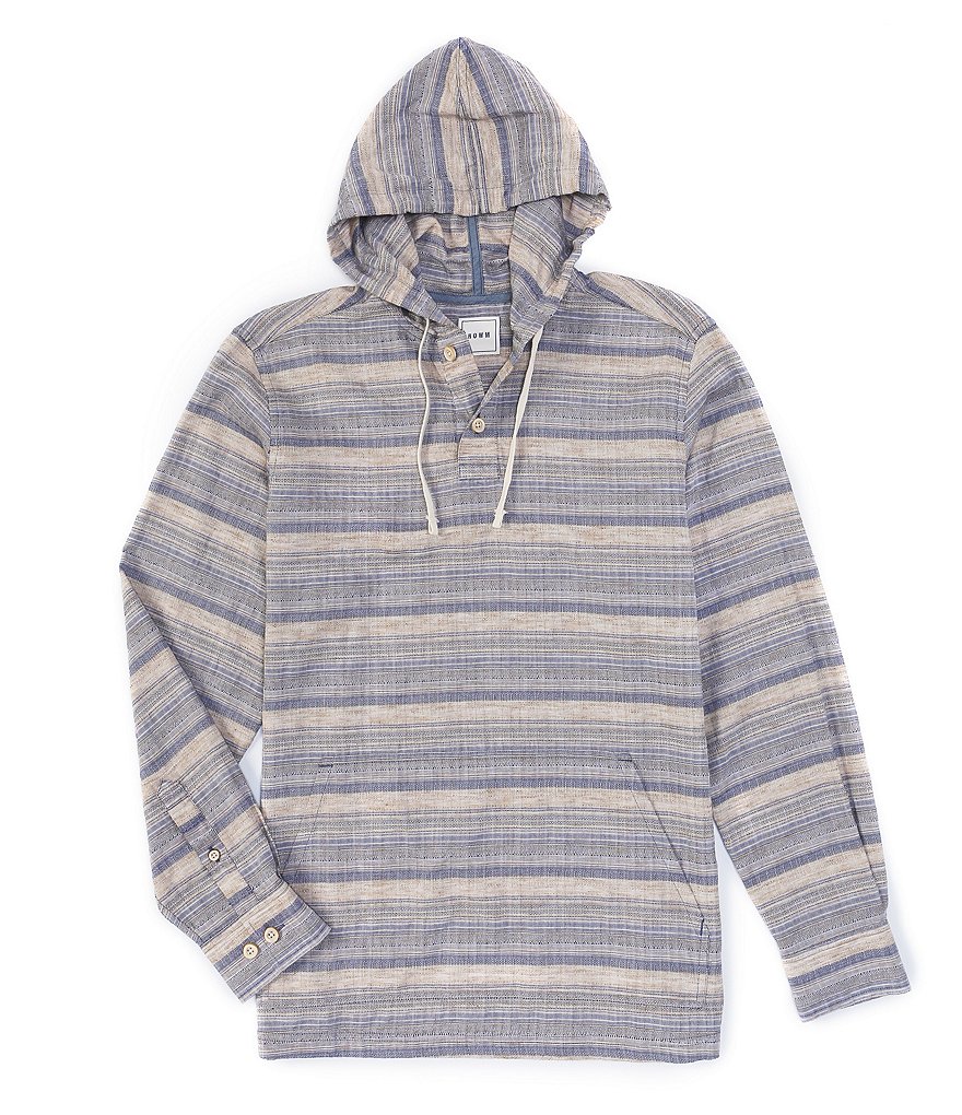 Rowm Long Sleeve Horizontal Stripe Hoodie