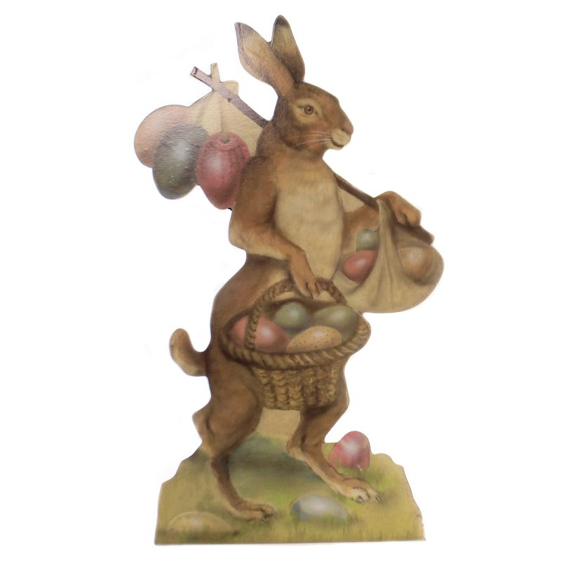 Easter 16.0" Traveler Bunny Dummy Board Rabbit Egg Basket  -  Decorative Figurines