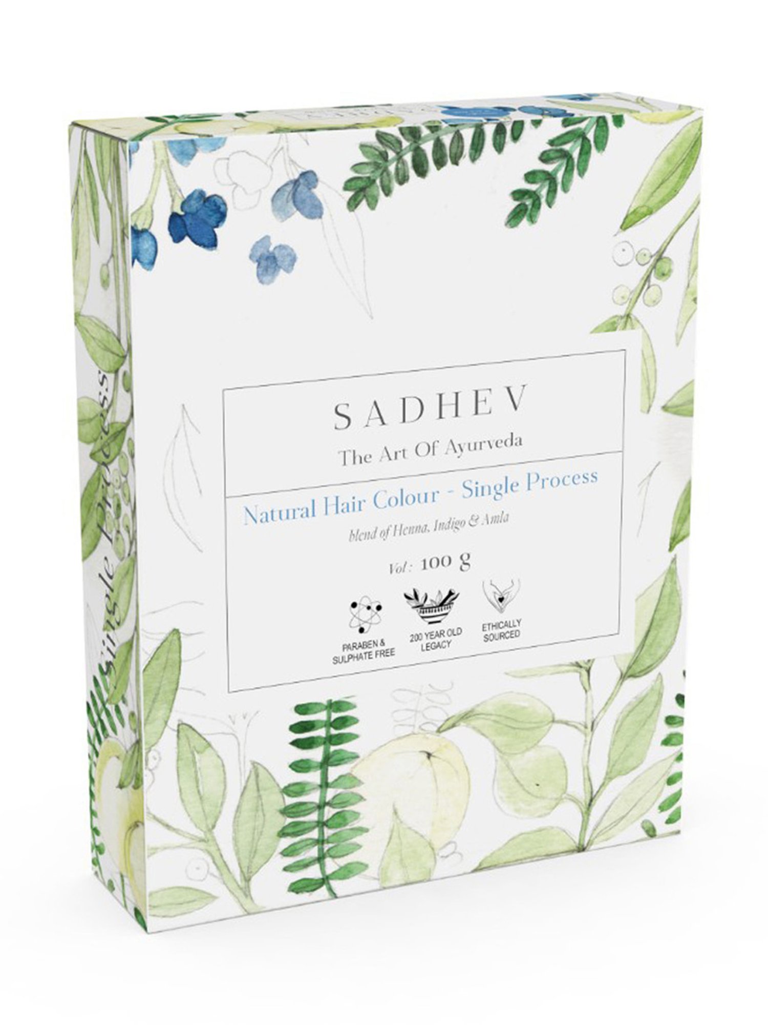 SADHEV Natural Hair Colour Single Process - 100 gm