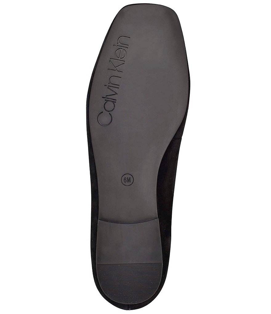 Calvin Klein Fancy Suede Square Toe Penny Loafers