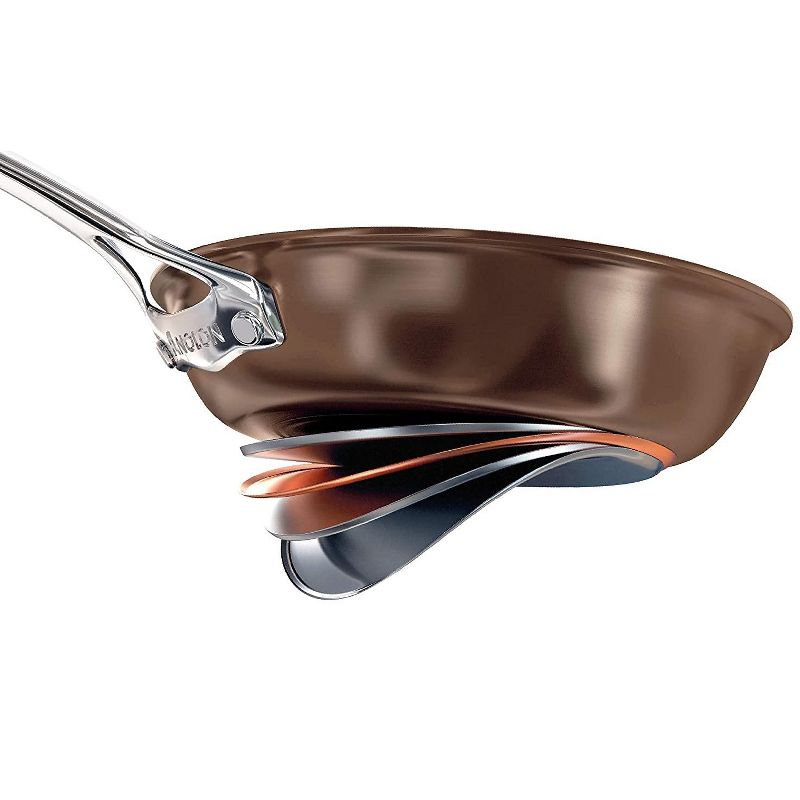 Meyer Corporation Anolon Nouvelle Copper Luxe Hard Anodized Nonstick Dutch Oven/Stockpot/Saucepan with Stainless Steel Lid/Induction Suitable/Dishwasher Safe, 4 Quart, Sable Brown