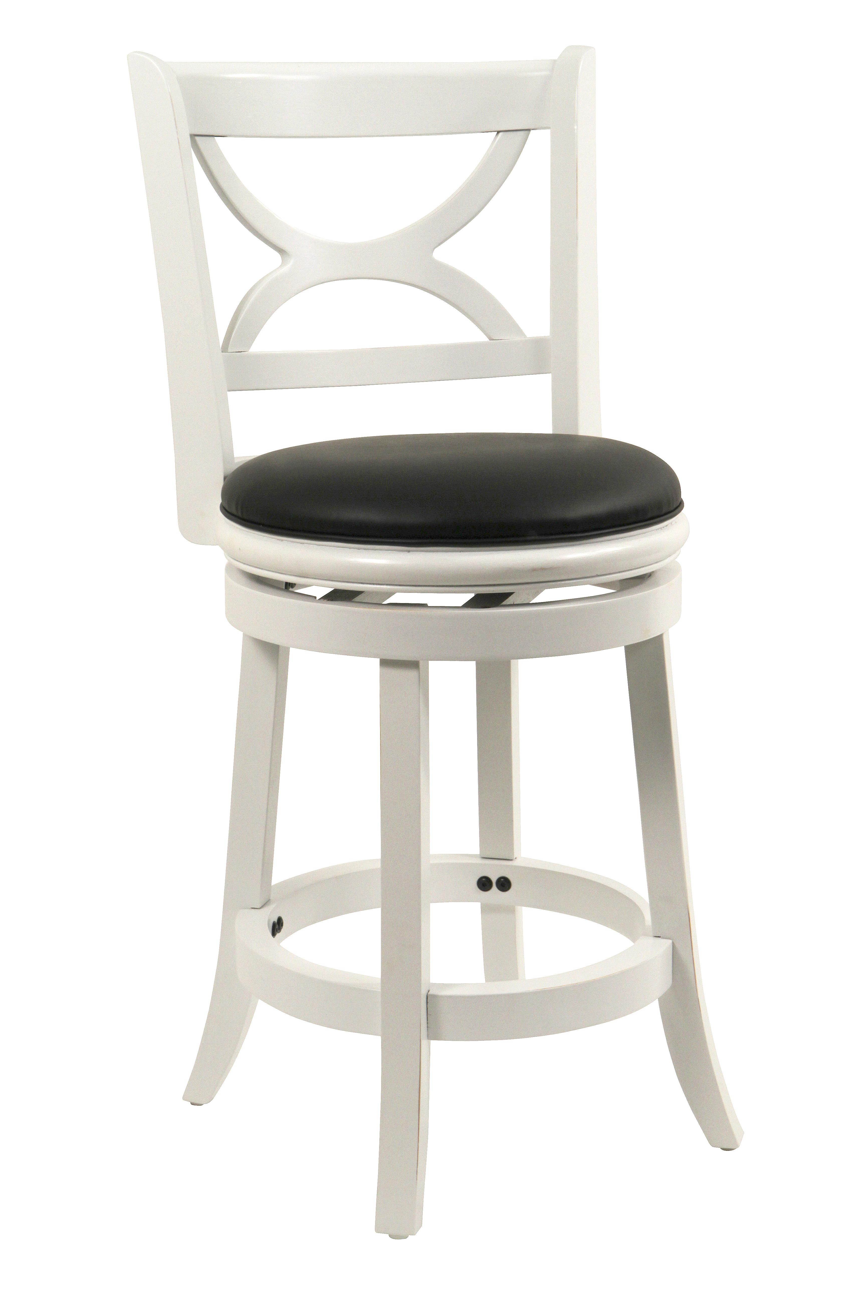 Boraam 43724 Florence 24 Inch Bar Stool - White Sandthru Finish