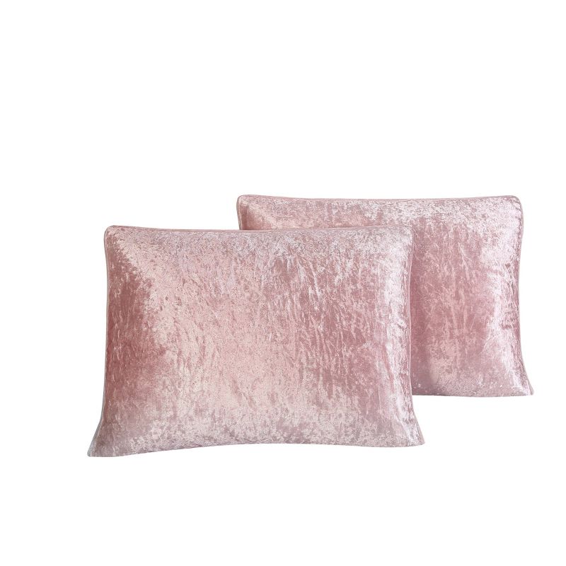 Twin 2pc Bradshaw Ombre Velvet Comforter Set Blush - Geneva Home Fashion