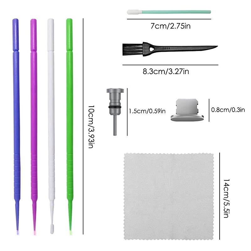 Antidust Plugs Caps 54 Pcs Antidust Pluggy Charging Port Cover Cleaning Brush Kit Compatible with iPhone 1111 Pro11 Pro MaxXXSXS MAXIpadMacBookCameras and More