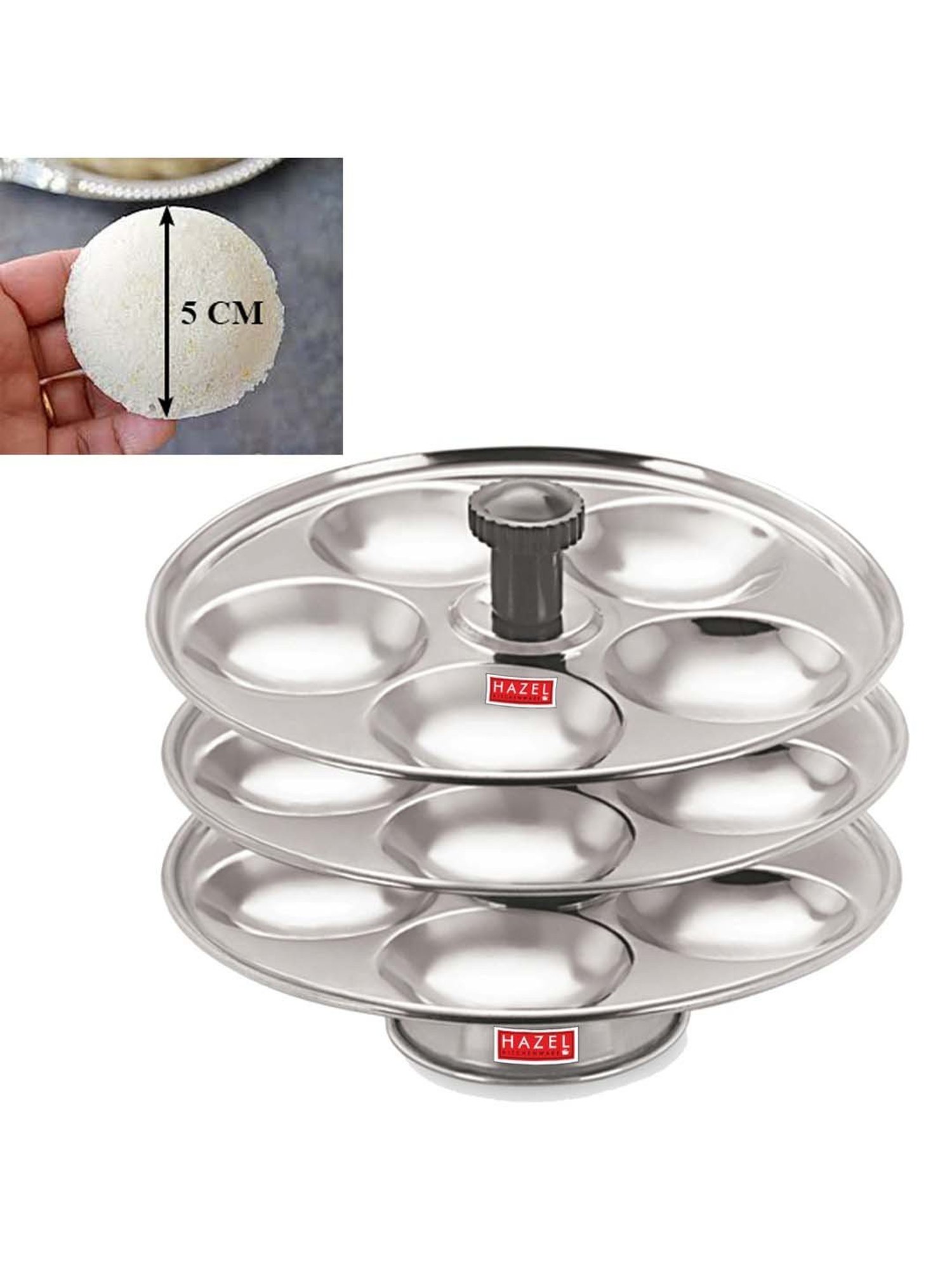 Butterfly Silver Stainless Steel Standard Idli Maker With Friendly Cooker