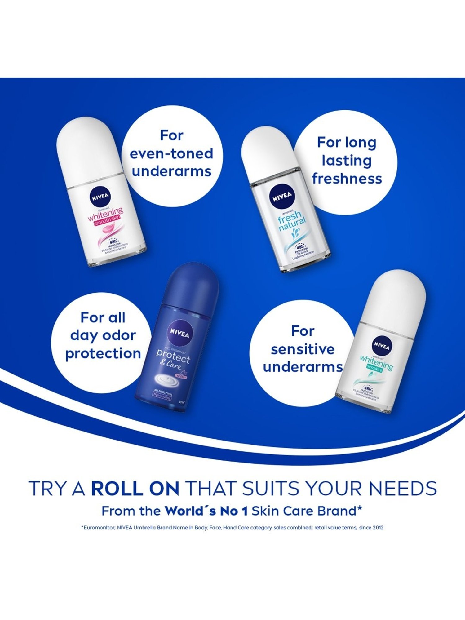 Nivea Pearl & Beauty Deodorant Roll On for Women - 50 ml