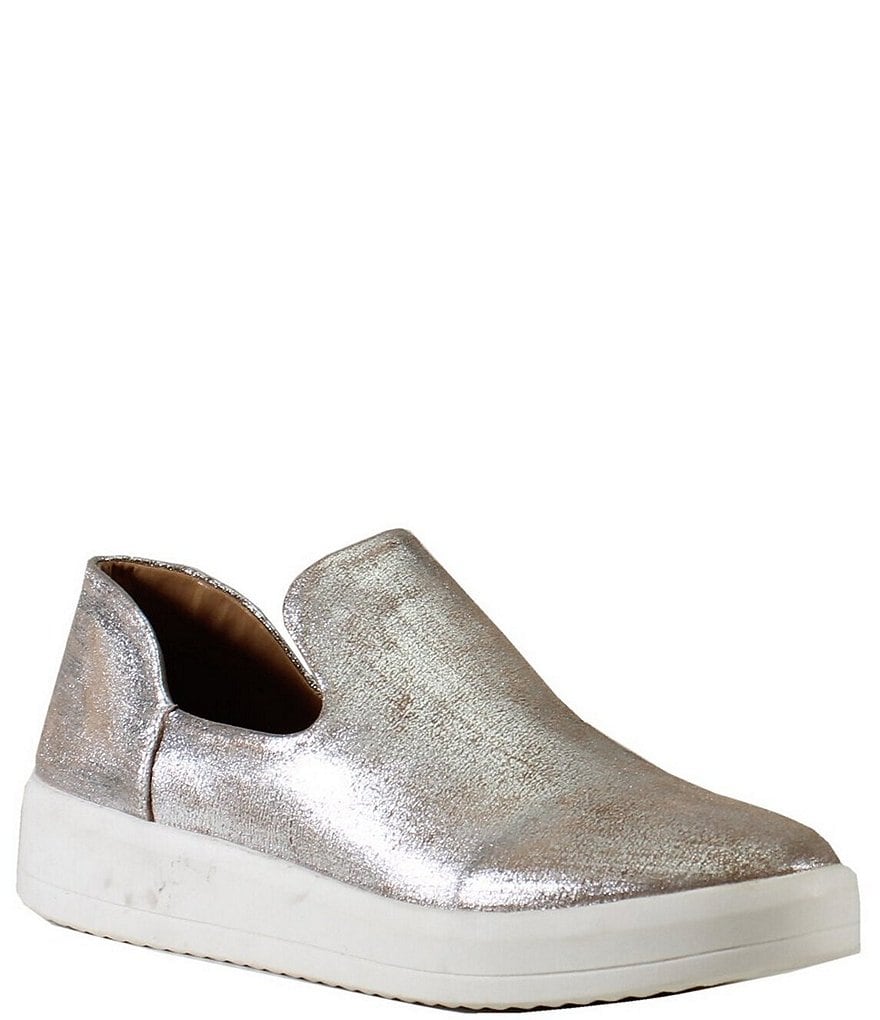 Diba True Youth Full Metallic Leather Slip-On Sneakers