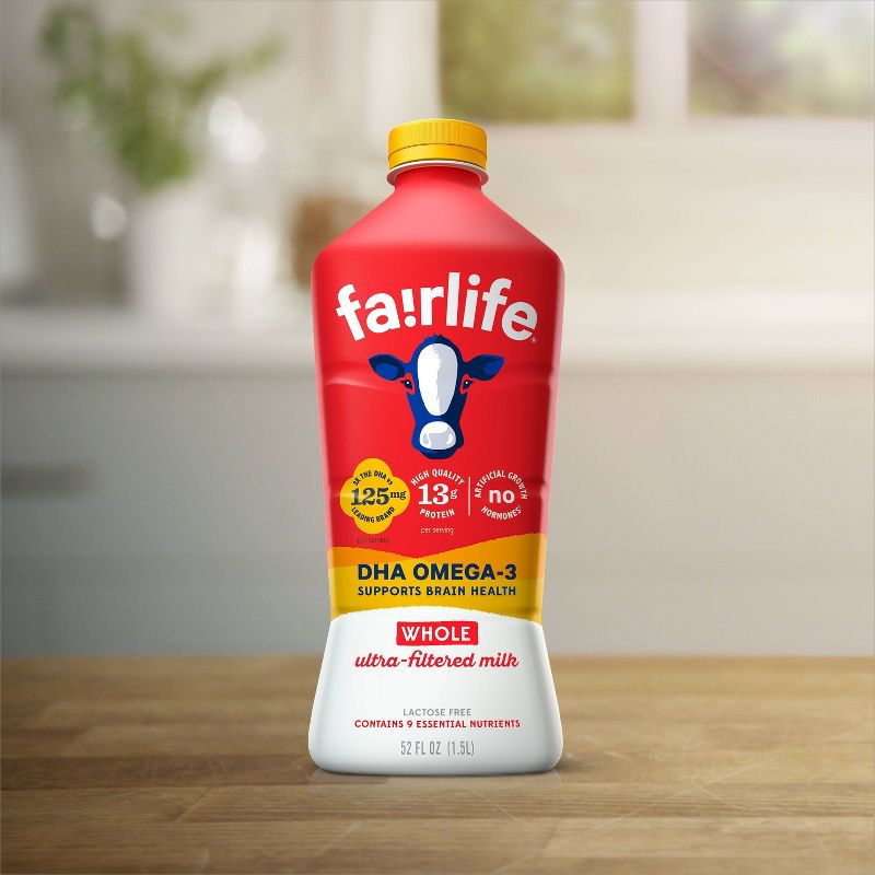 Fairlife Lactose-Free DHA Omega-3 Ultra-Filtered Whole Milk - 52 fl oz