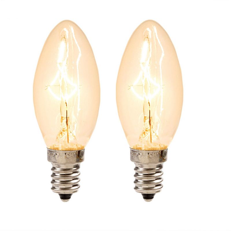 Darice Pack of 2 Cleveland Vintage Lighting Edison Style E12S Base Candelabra Bulbs