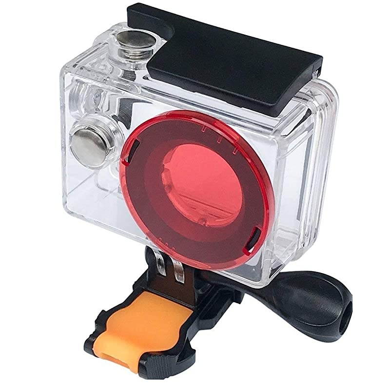 Waterproof Case Dive Housing Protective Underwater Dive Case Shell with 3 Pack Red Filter Compatible with AKASO EK7000/EKEN H9R/REMALI/FITFORT/DROGRACE WP350 Action Camera