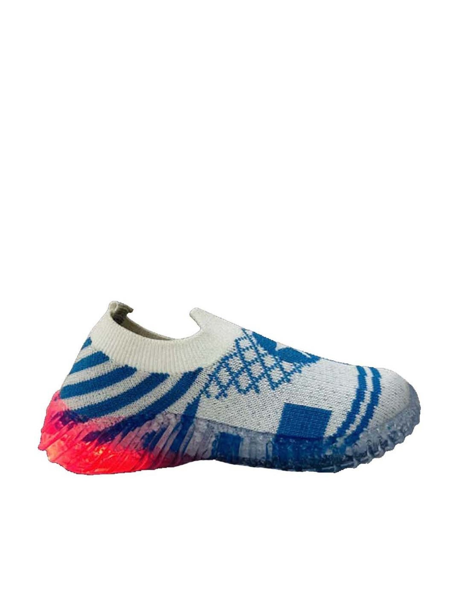 Priaansha Kids White & Blue Casual Slip-Ons