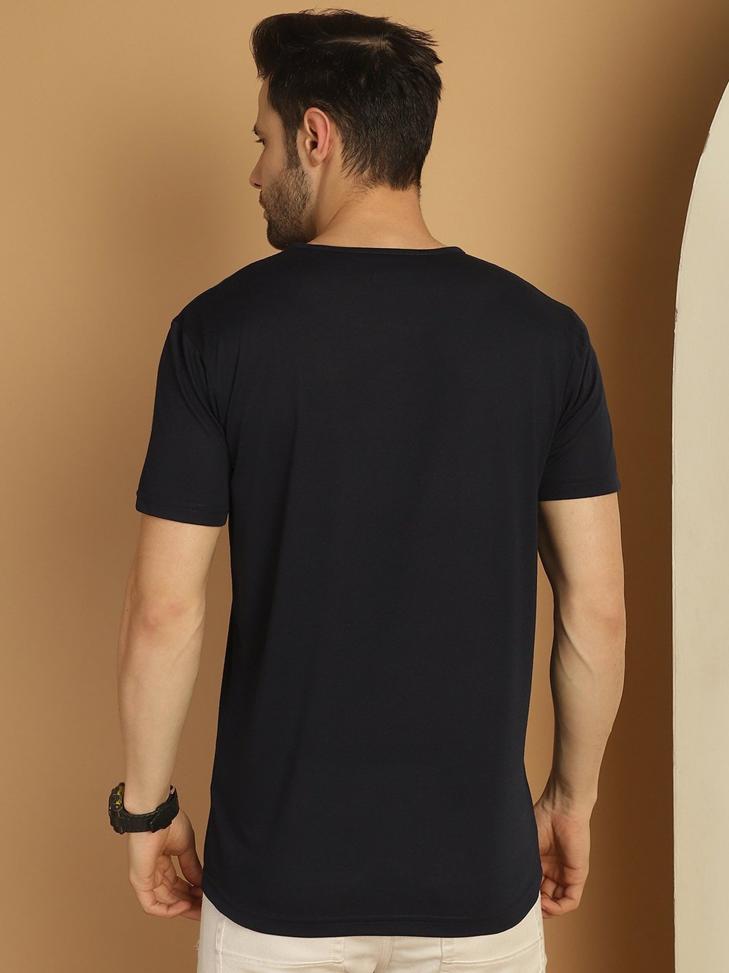 Vimal Jonney Multicolor Regular Fit Printed Crew T-Shirt - Pack of 3