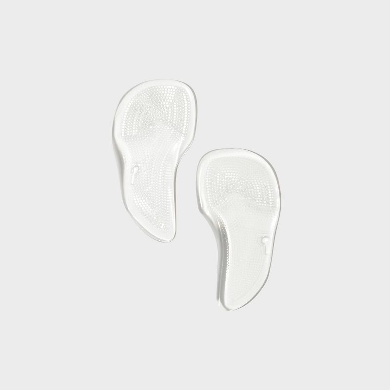 Women's Fab Feet by Foot Petals Gel 2-in-1 Ball of Foot/Arch Support Shoe Cushions Clear - 1 pair