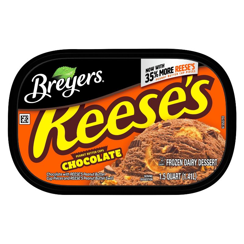 Breyers Reese's Peanut Butter Cups Chocolate Frozen Dairy Ice Cream Dessert  – 48oz