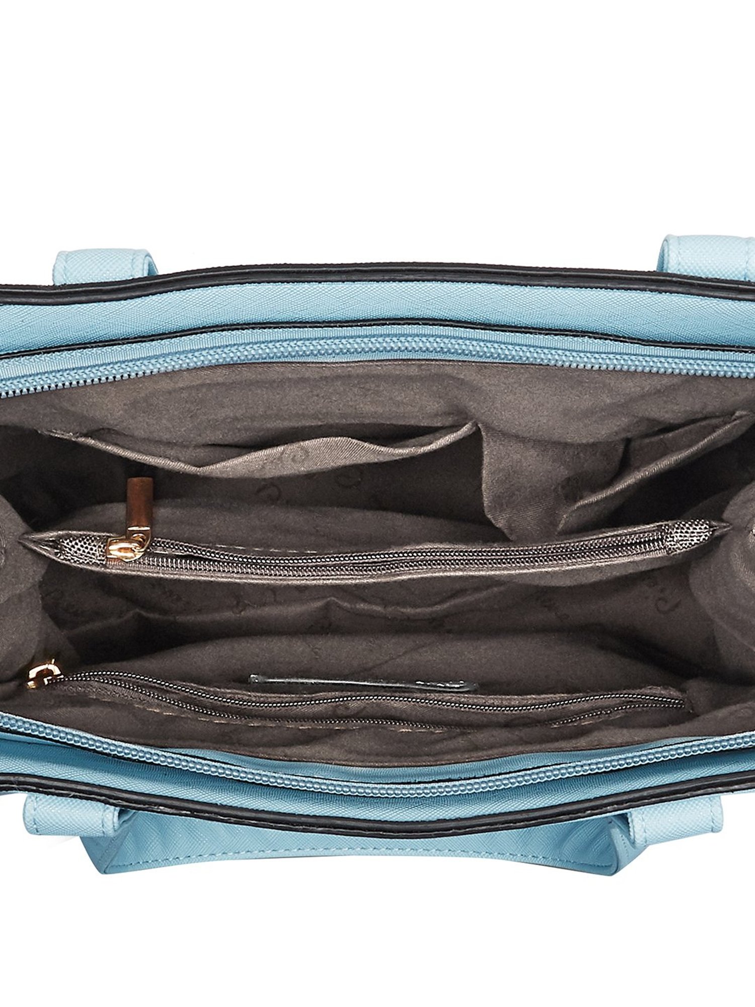 Pierre Cardin Blue Textured Medium Shoulder Handbag