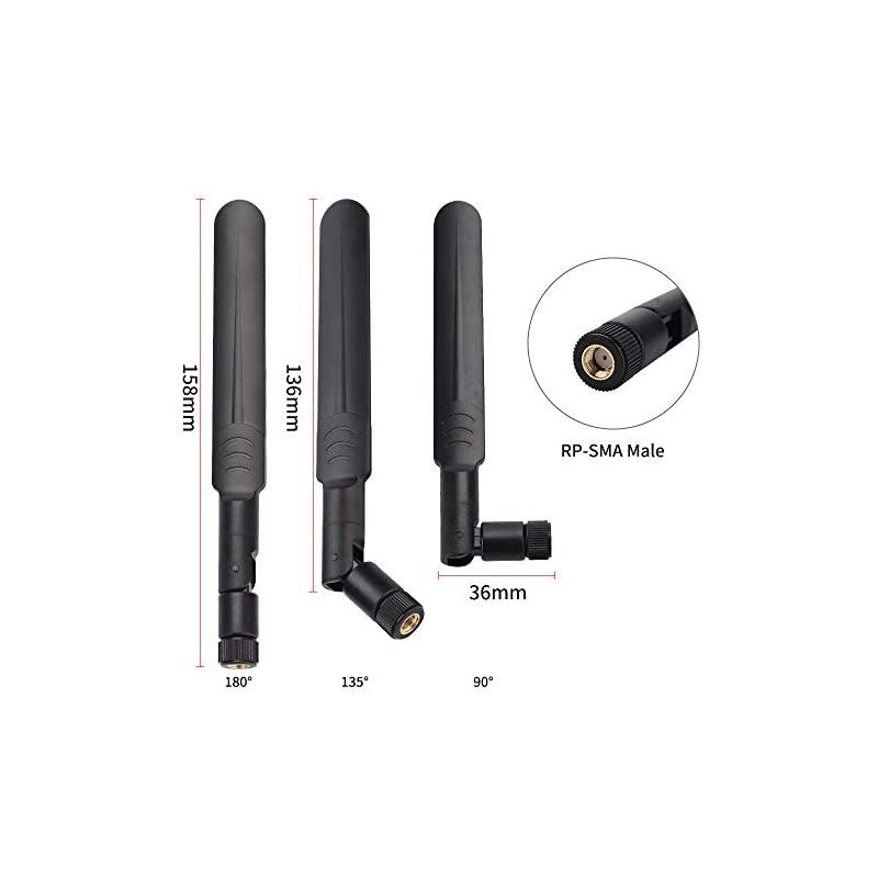 x 6dBi .4GHz 5GHz Dual Band WiFi RP-SMA Male Antenna+x 35CM RP-SMA IPEX MHF4 Pigtail Cable for M.NGFF WiFi WLAN Card