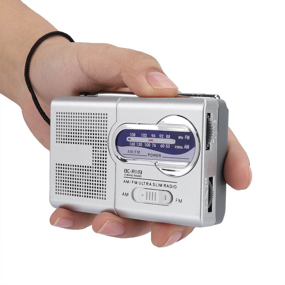 BC-R119 Portable Mini Pocket AM FM Radio Receiver Built-in Speaker For Elderly