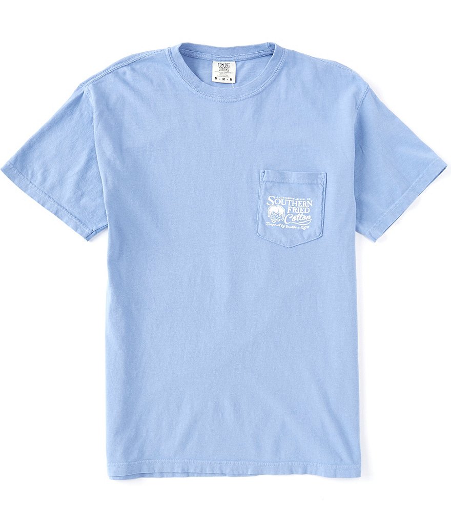 Southern Fried Cotton Men's Surf Pup Short-Sleeve Pocket Graphic Tee