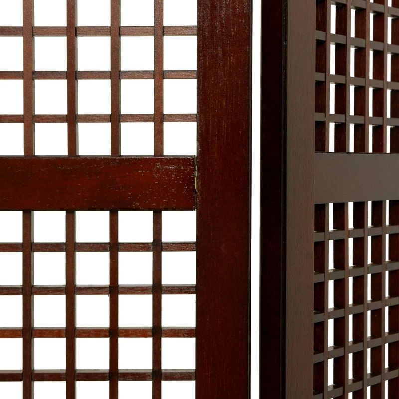6 ft. Tall Miyagi Shoji Screen - Walnut (4 Panels)