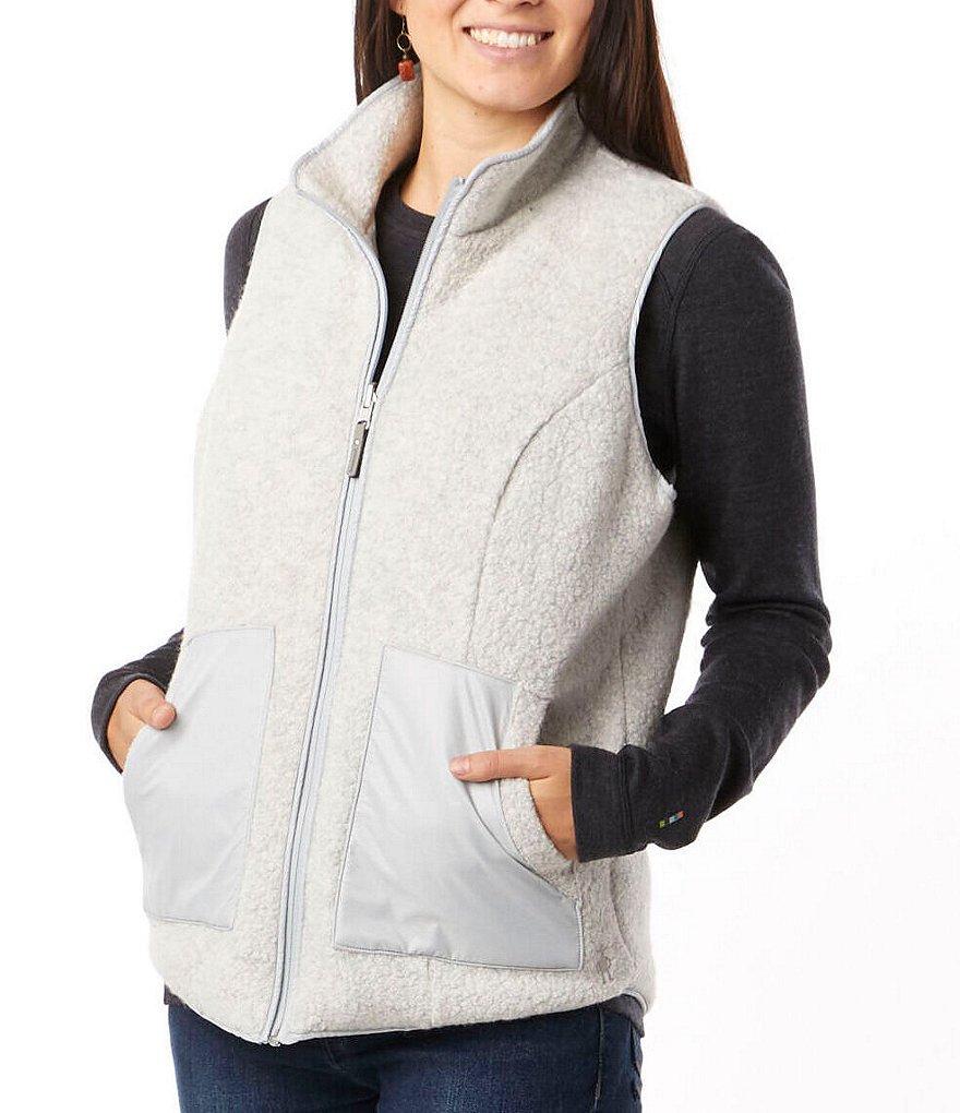 SmartWool Anchor Line Reversible Stand Collar Sherpa Vest