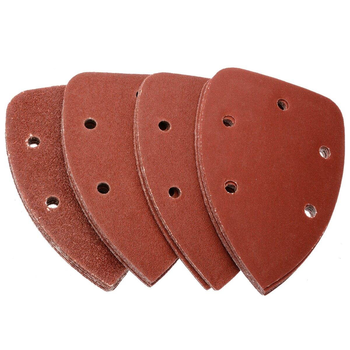 40pcs  Sanding Pads Mouse Sandpaper Disc 40/80/120/240 Grit 140x100mm For Polishing Tools