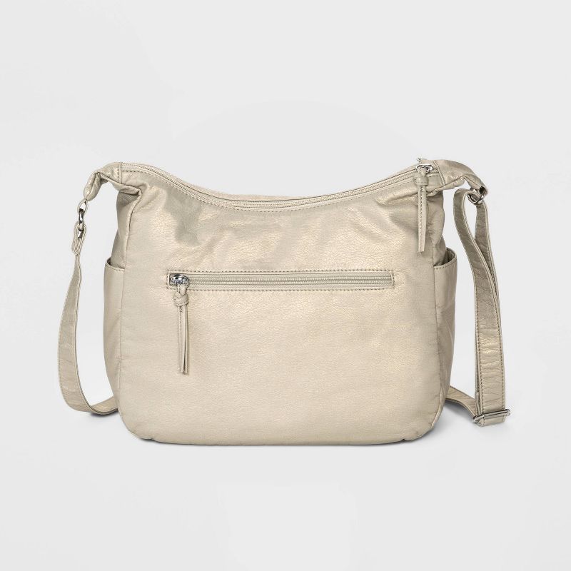 Bueno Zip Closure Crossbody Bag - Off White