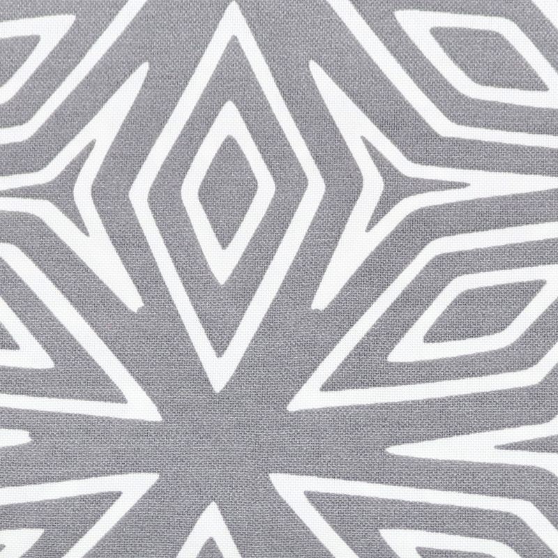 Sunnydaze Indoor/Outdoor Weather-Resistant Polyester Square Tufted Pillow with Zipper Closures - 19" - Gray Geometric - 2pk