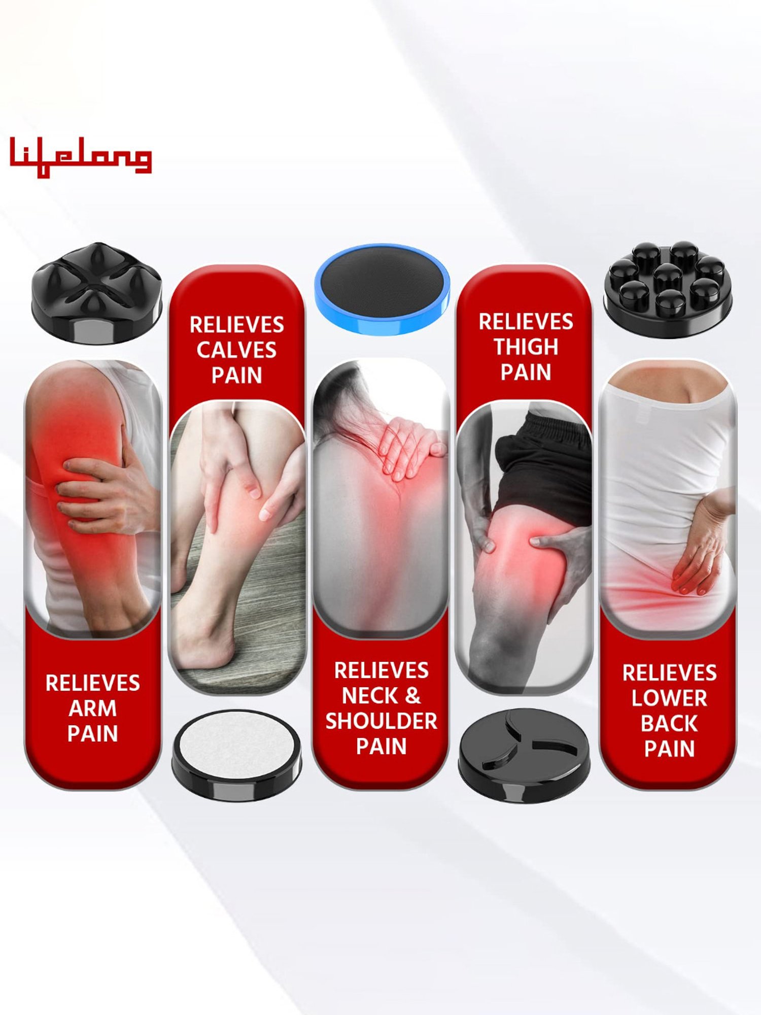 Lifelong LLM576 Powerful Handheld Corded Electric Manipol Body Massager for Pain Relief (Black)