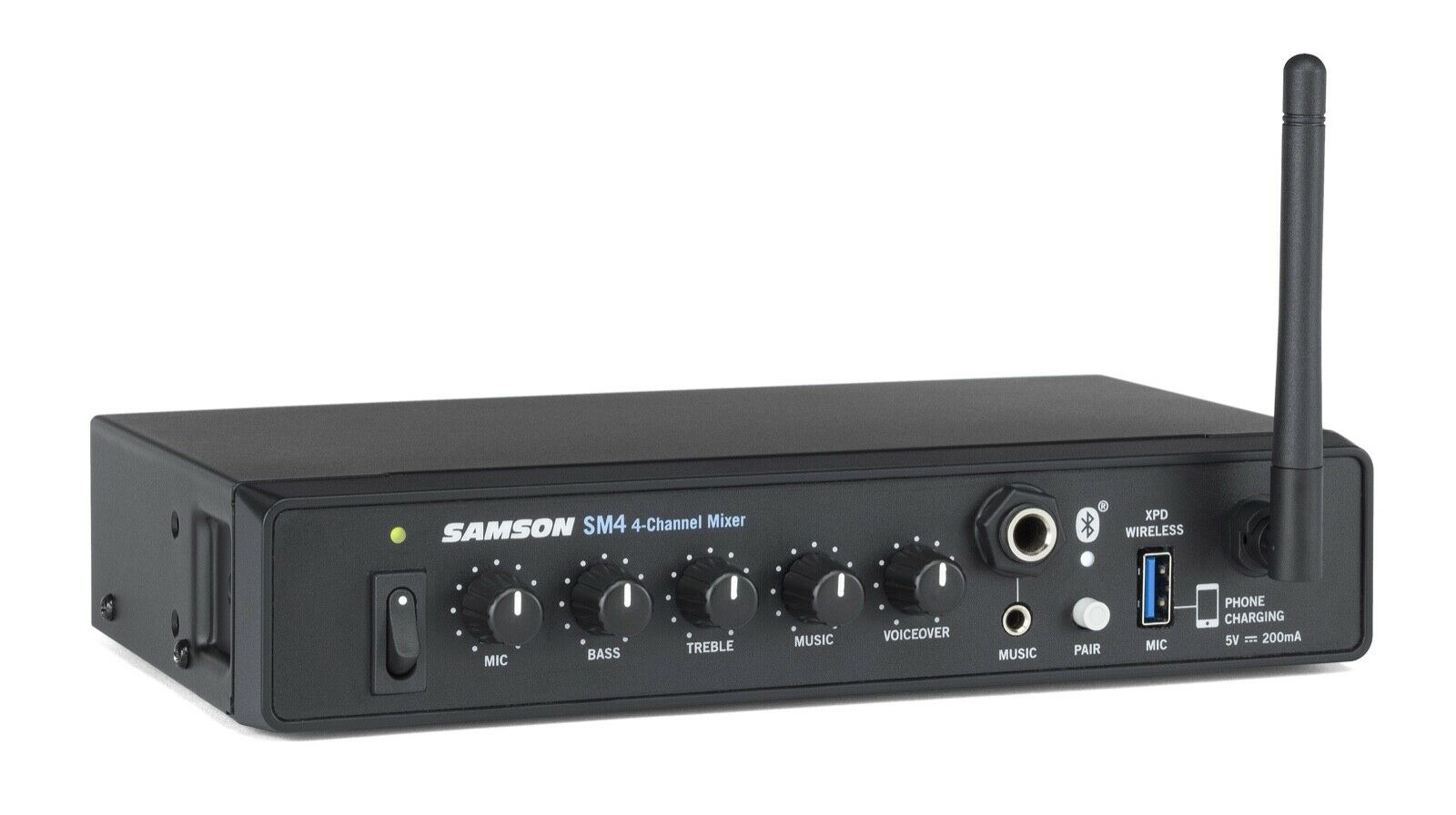 Samson SM4 4-Channel Line Mixer with Bluetooth Connectivity